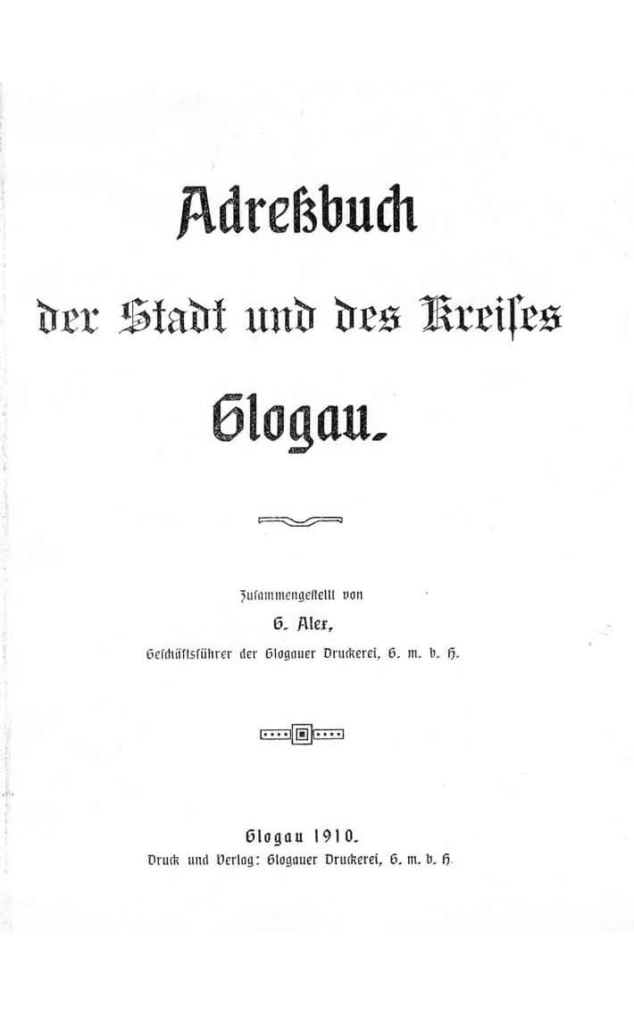 Adressbuch 1910 